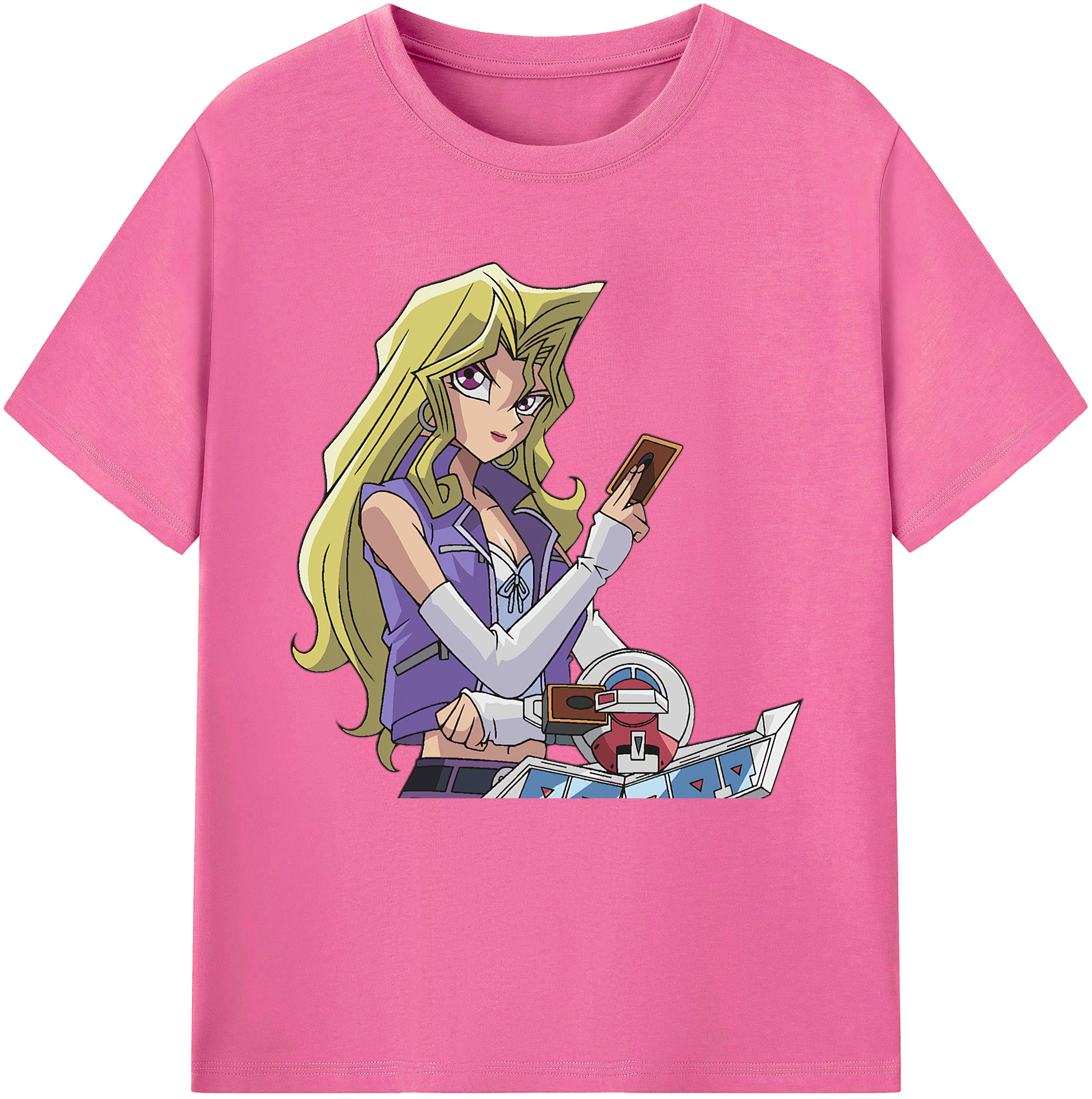 （画像用） 遊☆戯☆王 Yu-Gi-Oh! レディースカジュアルプリントTシャツ（綿100％）